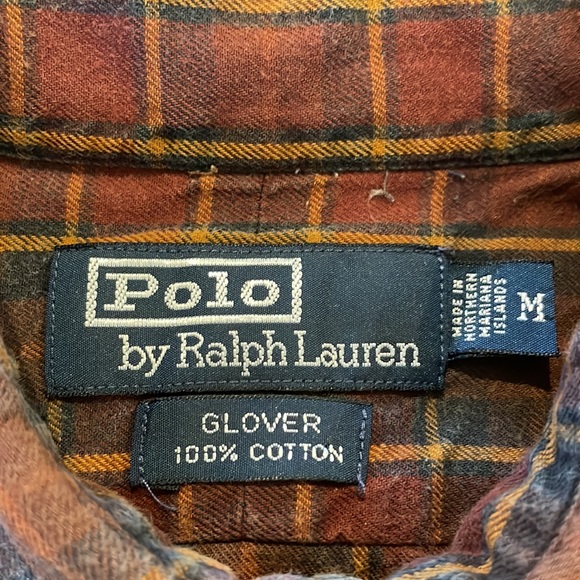 Polo Ralph Lauren Men L/S Shirt Glover Medium Red/Black Plaid Flannel - Picture 4 of 8